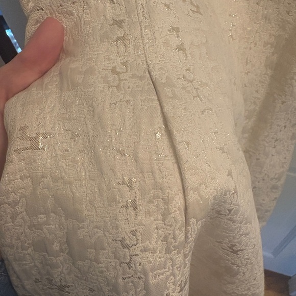 Vince Camuto Cream Dress with Embellished Neckline - Picture 8 of 8